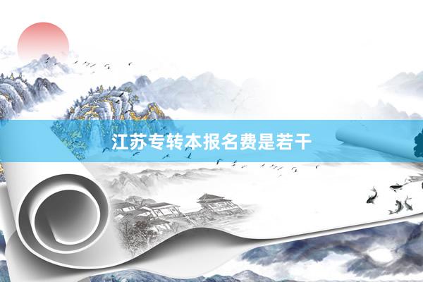 江苏专转本报名费是若干